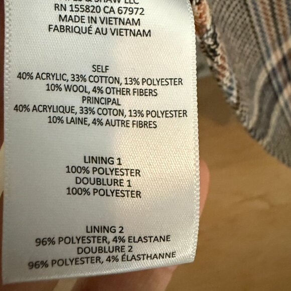 VERONICA BEARD “Miller Dickey” Herringbone Tweed Blazer Jacket – Size 8 - Picture 5 of 5